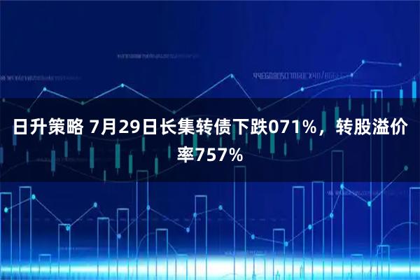 日升策略 7月29日长集转债下跌071%,转股溢价率757%